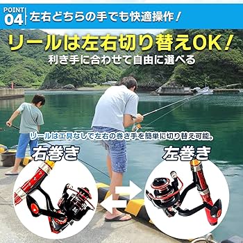 Amazon.co.jp: 【プロ企画品】釣り竿セット、1.9m 釣り具セット